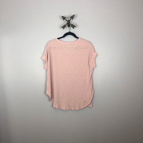 Zara Womens Basic Ribbed Blush Asymmetrical Top - Picture 6 of 8